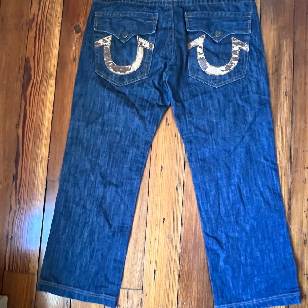 True Religion Mens Original  Billy  Denim Blue Jeans  size 38 X 29Horseshoe logo